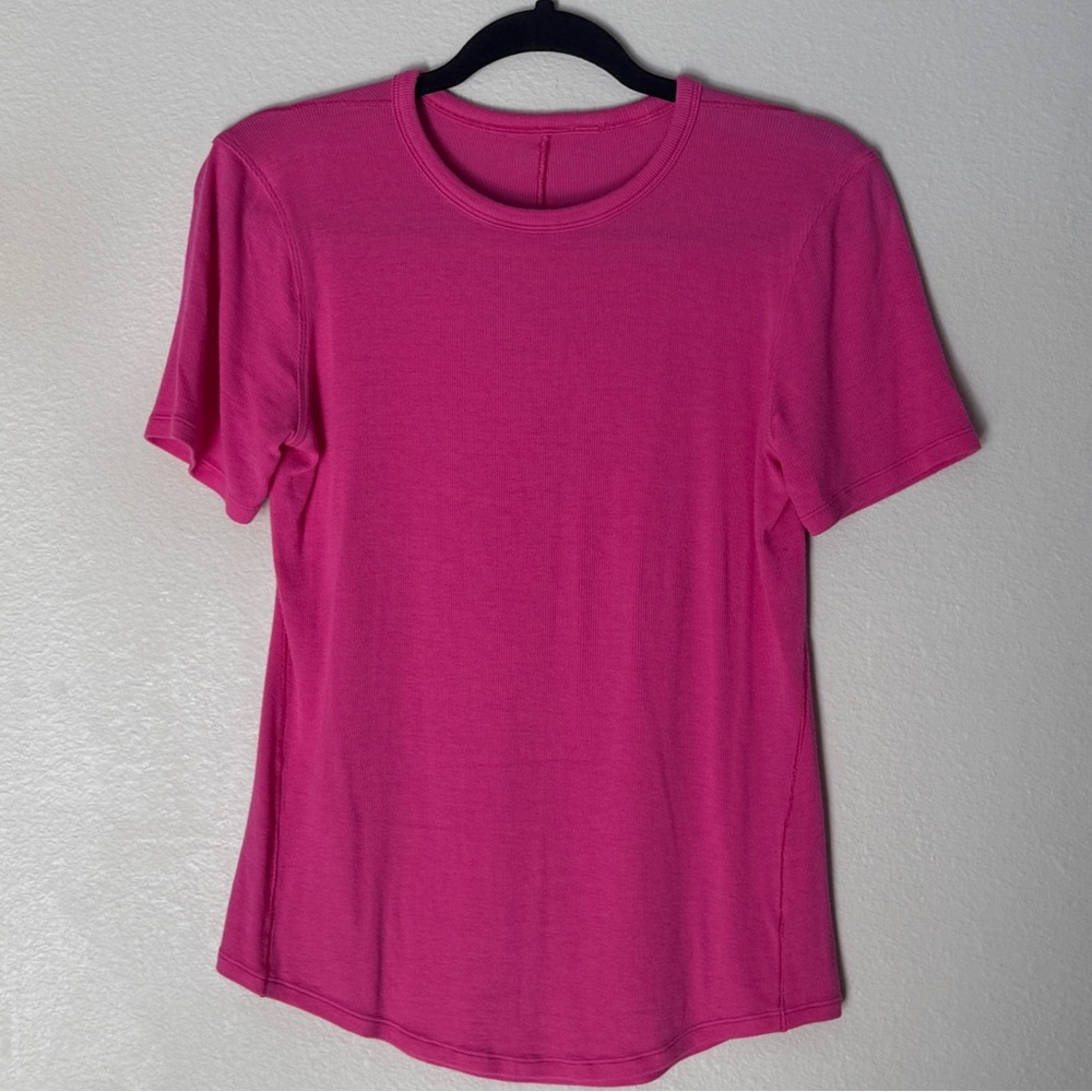 Lululemon Hold Tight Crew Neck Short Sleeve, Pink, 8